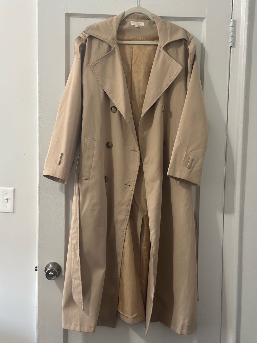 Classic Oversized Beige Trench Coat